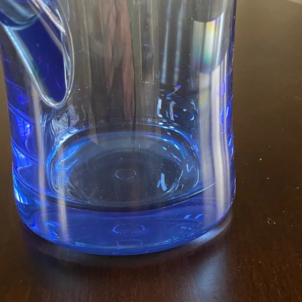 Clear Blue Acrylic Pitcher (NWOT)